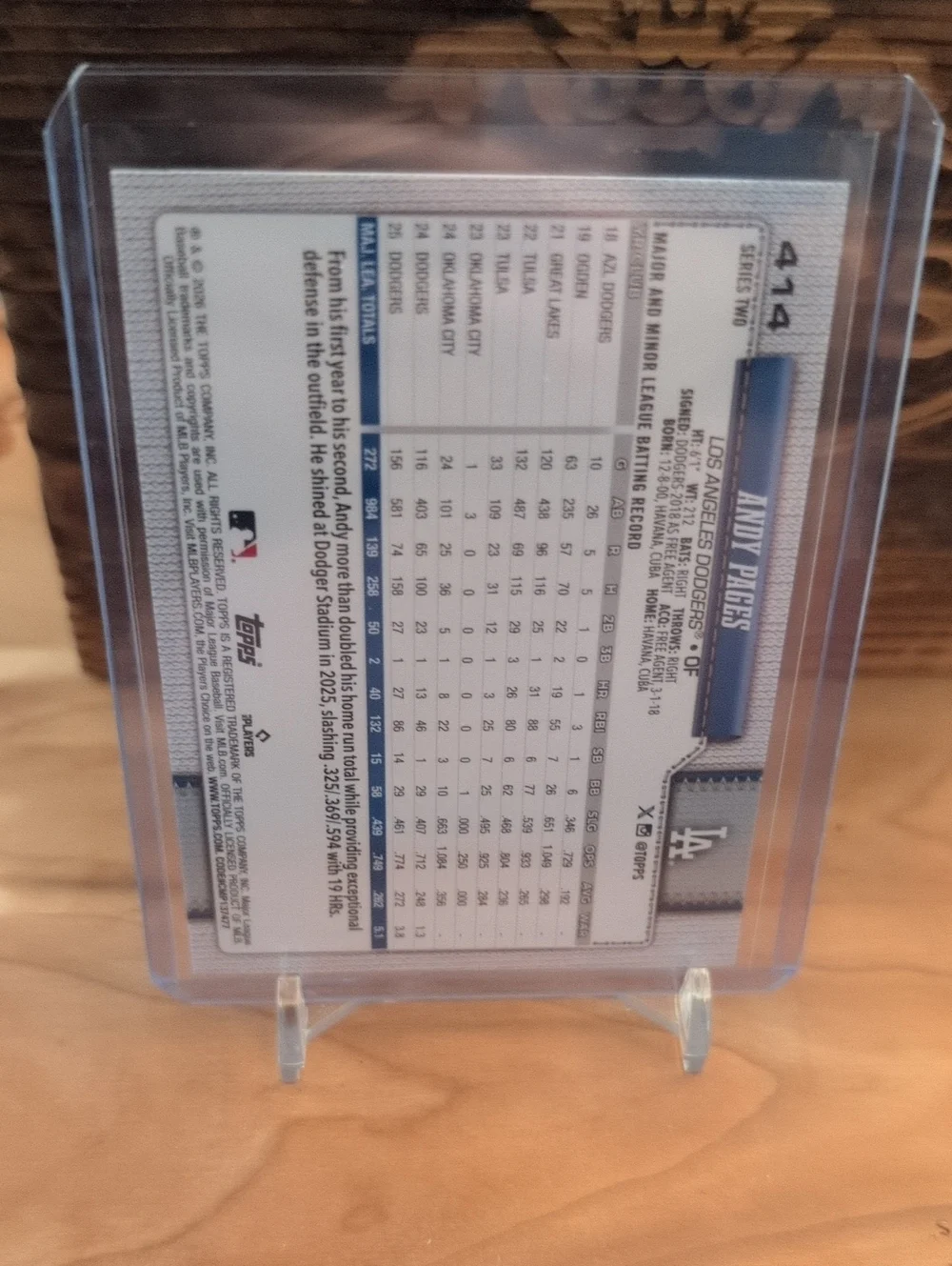 2026 Topps Series 2 Andy Pages Sand Glitter Foil SP Dodgers 🔥🔥🔥 - Picture 3 of 3